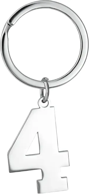 0-9 Digits Keychains Single Number Keyring with Lucky Number and Simple Keychain for Bag Charm and Gift
