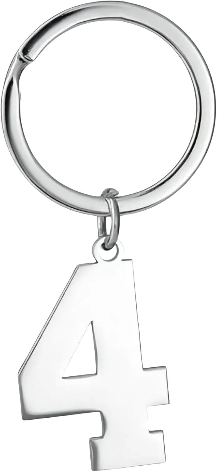 0-9 Digits Keychains Single Number Keyring with Lucky Number and Simple Keychain for Bag Charm and Gift