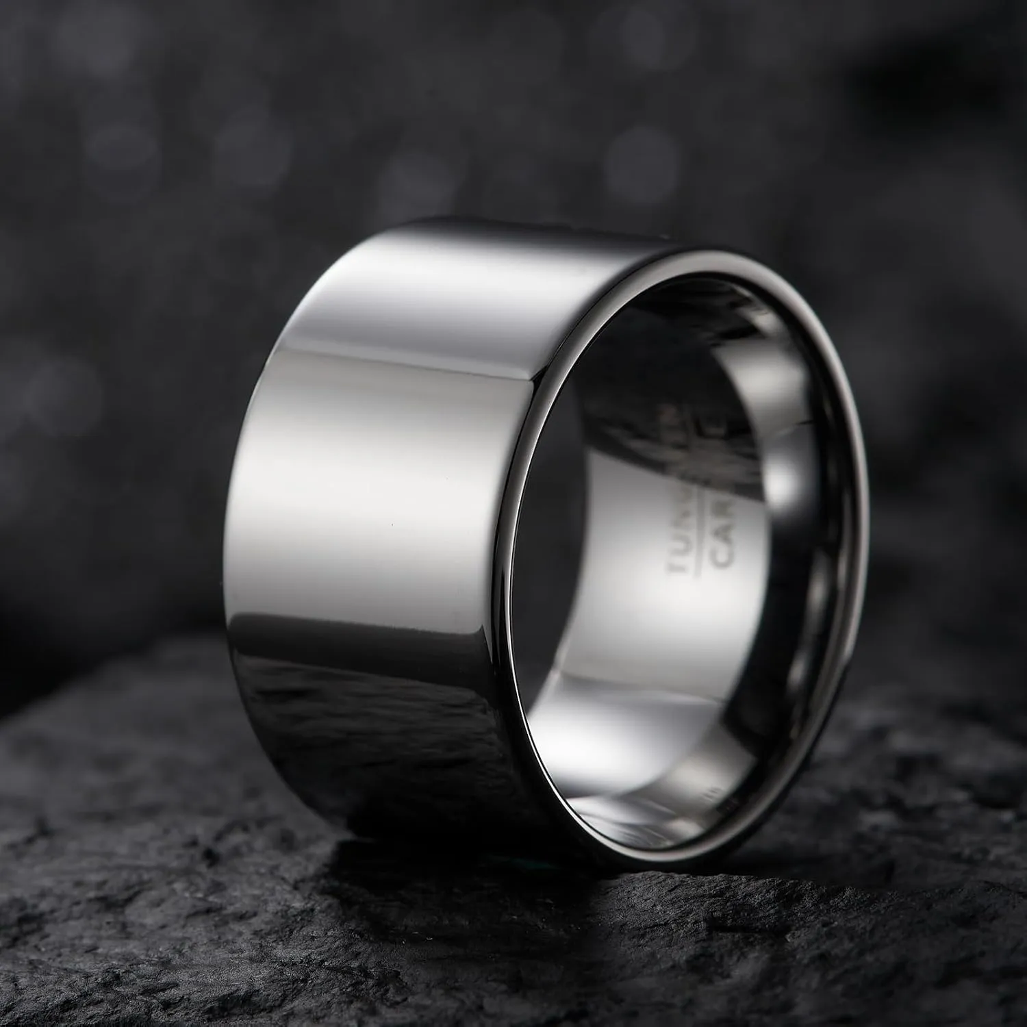 1 Men's Classic Luxury Big Thumb Finger Tungsten Steel Ring Domineering Wide 14mm Smooth and Comfortable Trendy Men's Cool Ring Jewelry