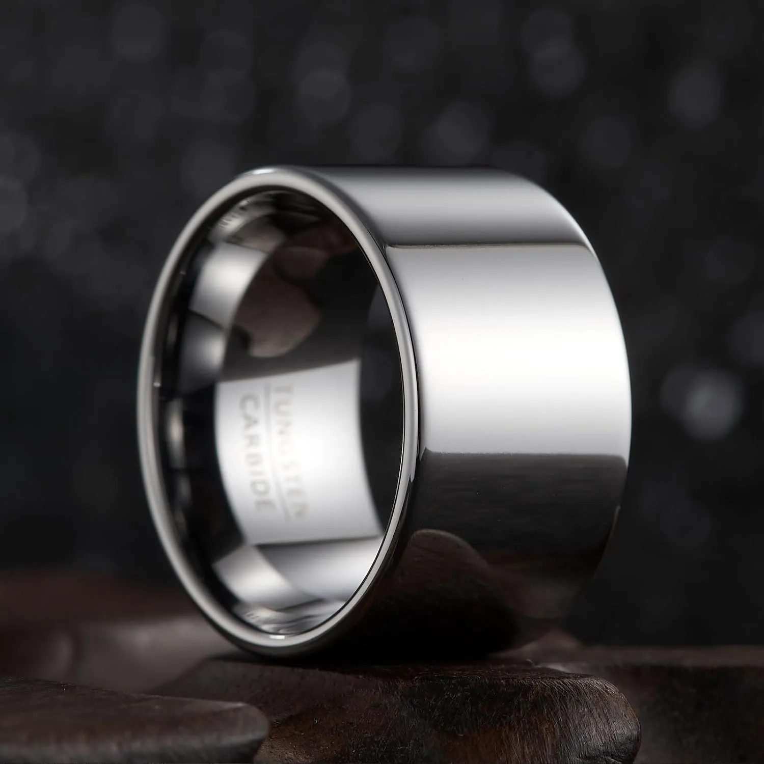 1 Men's Classic Luxury Big Thumb Finger Tungsten Steel Ring Domineering Wide 14mm Smooth and Comfortable Trendy Men's Cool Ring Jewelry