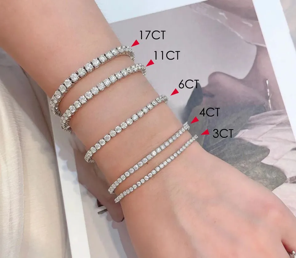 10ct Total Weight Round Diamond Tennis Bracelet