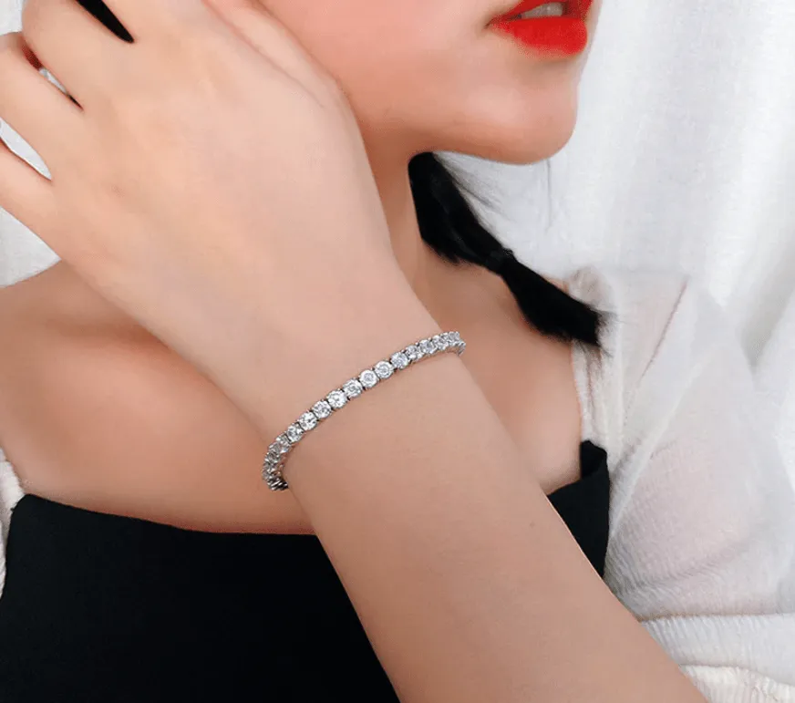 10ct Total Weight Round Diamond Tennis Bracelet