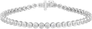 10K Gold Round Diamond Tennis Bracelet (1/3 cttw, I-J Color, I2-I3 Clarity), 7"