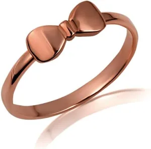 10K Yellow, White, and Rose Gold 2.1 mm Bow Tie Ribbon Band Statement Ring for Women, Available in Sizes 4-12