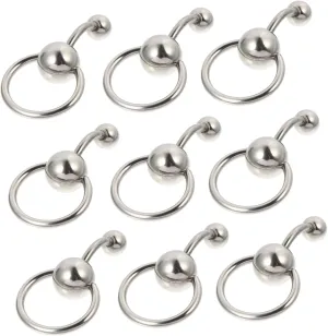 10pcs Set Fashion Belly Button Ring Clip Navel Navel Ring Jewelry Button Studs