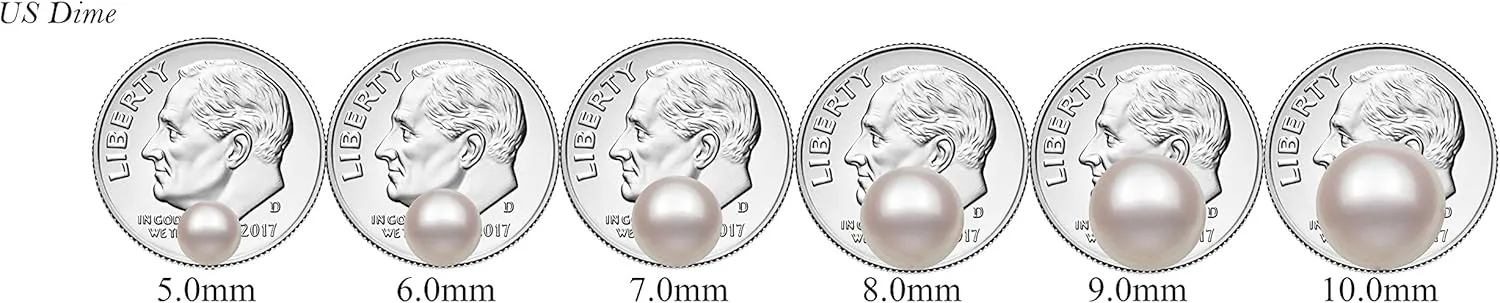 14K Gold AAA Quality White Cultured Freshwater Pearl Stud Earrings
