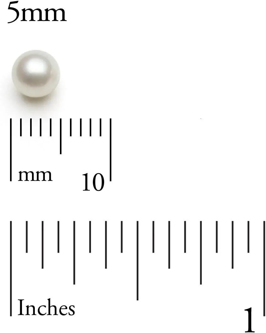 14K Gold AAA Quality White Cultured Freshwater Pearl Stud Earrings