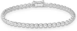 14K White Gold Diamond Tennis Bracelet (1 cttw, I-J Color, I2-I3 Clarity), 7"