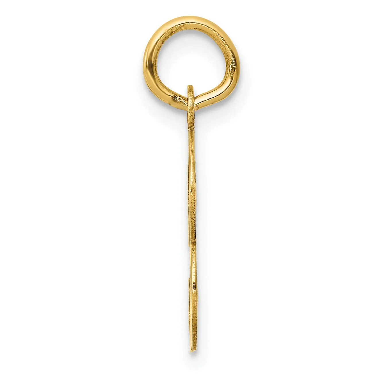 14k Yellow Gold Polished Fancy Initial B Charm