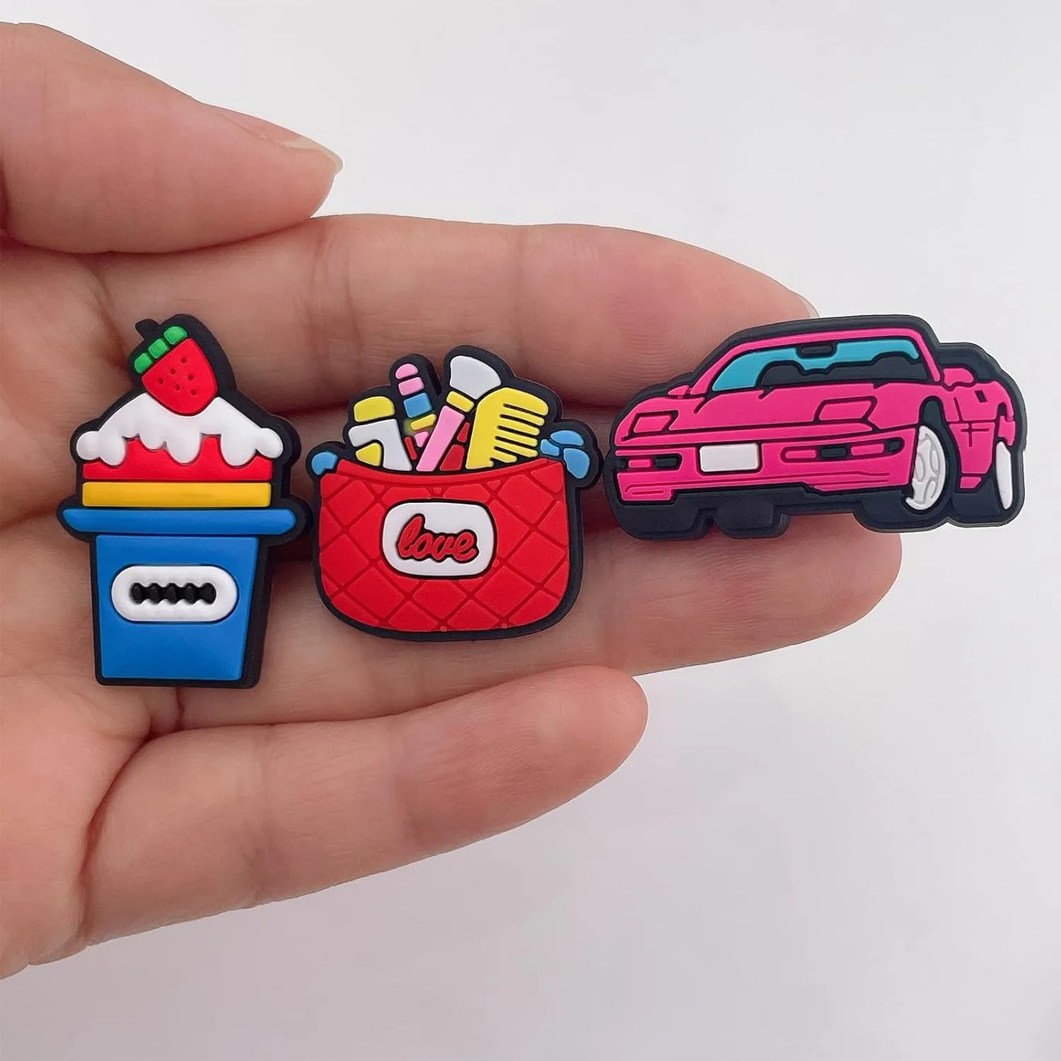 16,30,50,100 Pcs Random Cute Cartoon Shoe Charms for Girls Boys Kids Accessories Bracelet Wristband Sandals Gifts