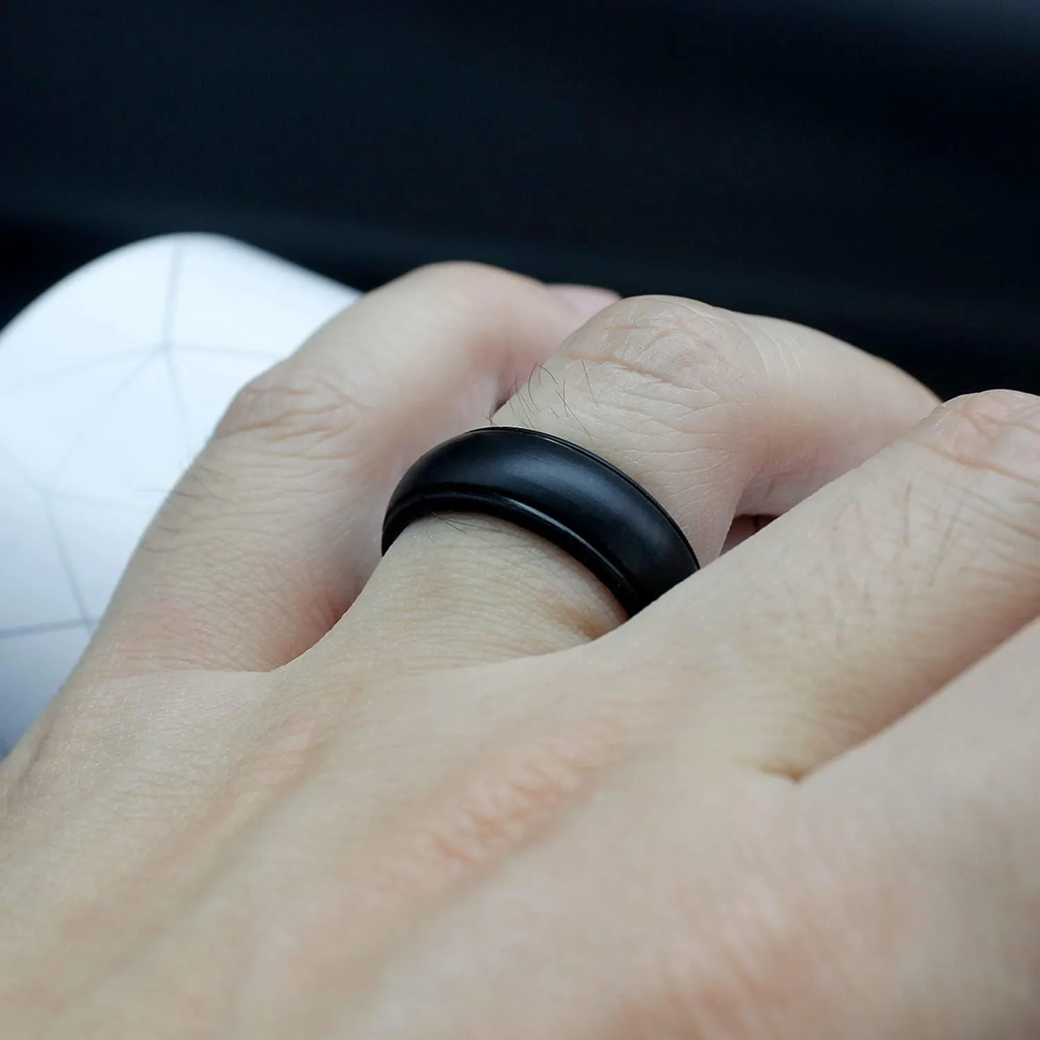 2 Ring Rubber Engagement Bands Dome Colorful Heart Ring Silicone Rings Custom Engraved Matching Rings His & Hers Wedding Band, Rubber Rings for Couples, Standard US Size 4 to 12