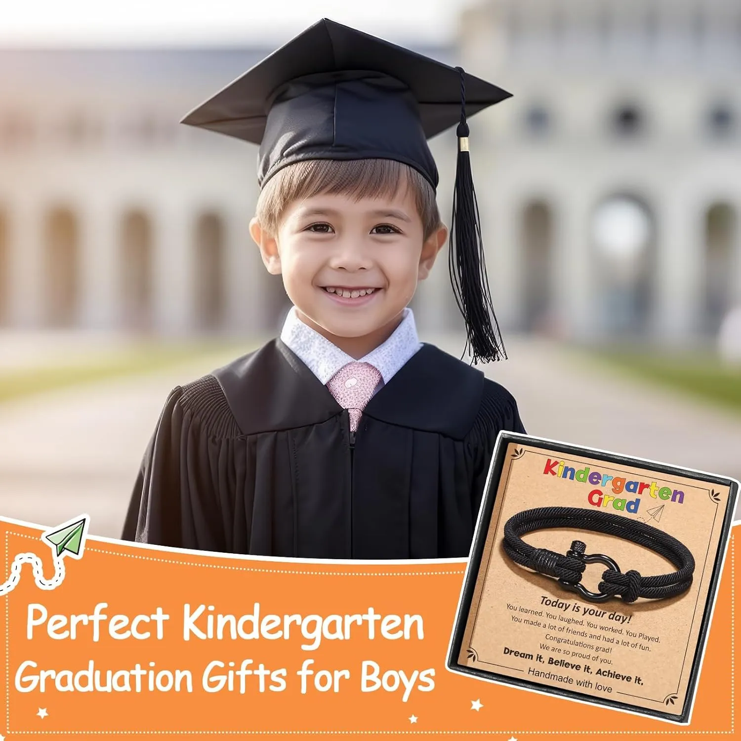 2024 Graduation Gifts for Boys, Preschool Kindergarten Graduation Gifts for Boys, College High School Graduation Bracelets 5th 8th Graduation Gift for Teen Boys Son Grandson Nephew Brother