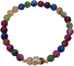 2025 New Year of Snake Bracelet Crystal Stone Beaded Snake Charm Bracelets Adjustable Chinese Zodiac Feng Shui Lucky Amulet Stretch Bracelet for Women Men New Year Jewelry Gifts
