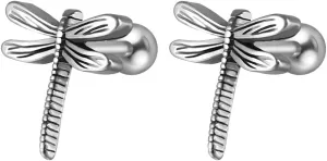 20G Stainless Steel Dragonfly Cartilage Stud Earrings for Women Minimalist Insect Small Animals Conch Helix Tragus Cartilage Earring Studs Statement Cartilage Piercing Jewelry