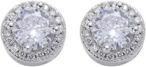 24K Gold Plated Iced Out CZ Hip Hop Stud Earrings Party Cubic Zirconia Earrings for Men Women