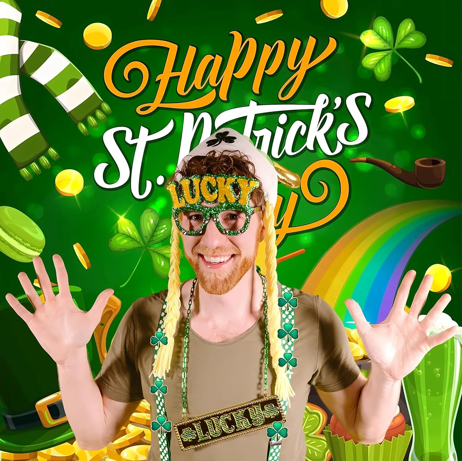 25/50/100/200 pieces small St. Patrick's Day Clover Lapel Pins Shamrock Pin Brooches Patrick Day Three Leaf Clover Pins for women Irish festivals Souvenir gift bulk