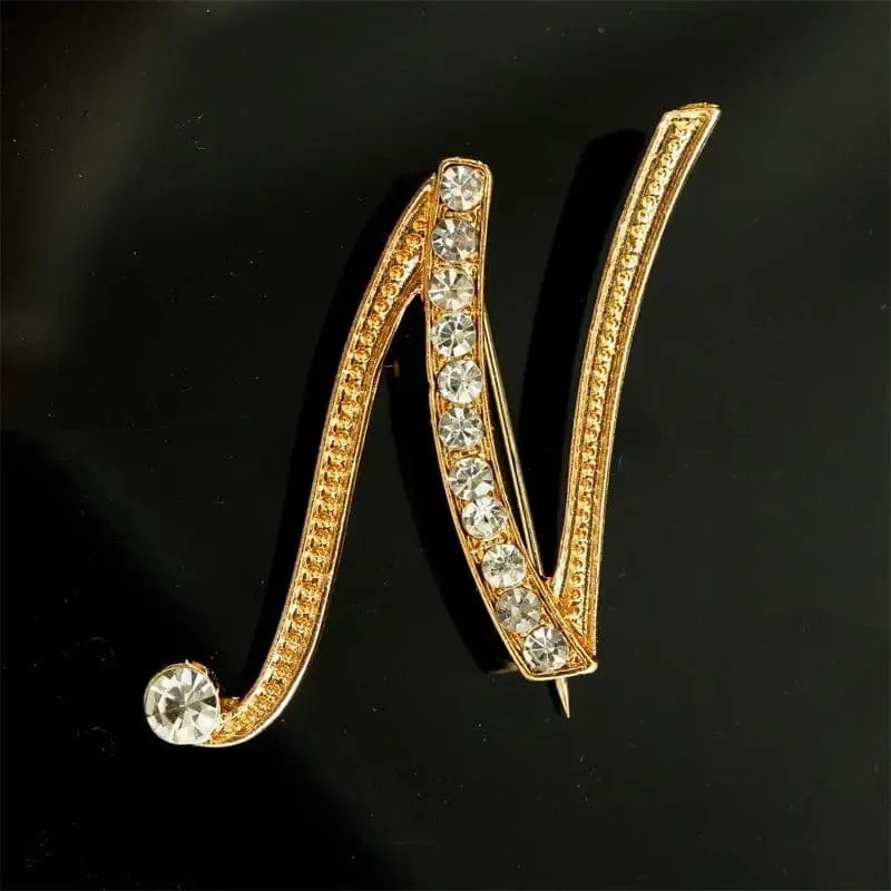 26 English Alphabet Brooches With Diamonds - Shine with Elegance 💎