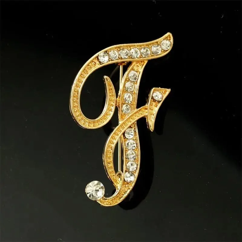 26 English Alphabet Brooches With Diamonds - Shine with Elegance 💎