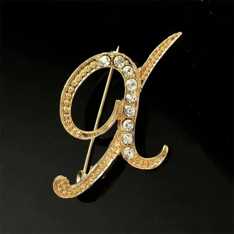 26 English Alphabet Brooches With Diamonds - Shine with Elegance 💎