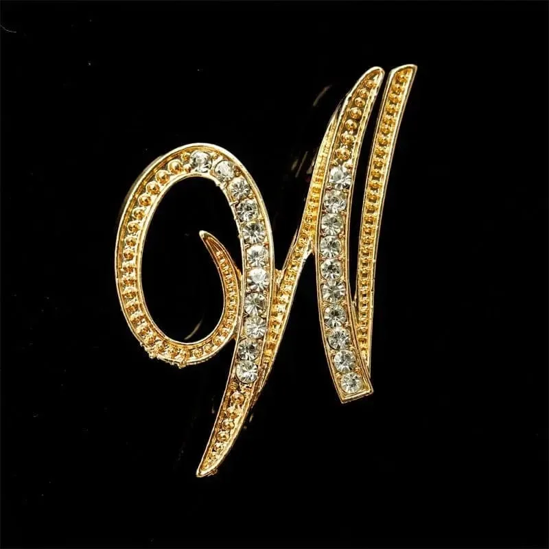 26 English Alphabet Brooches With Diamonds - Shine with Elegance 💎