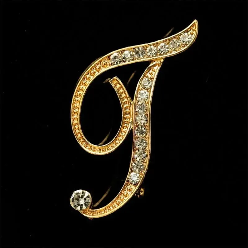 26 English Alphabet Brooches With Diamonds - Shine with Elegance 💎
