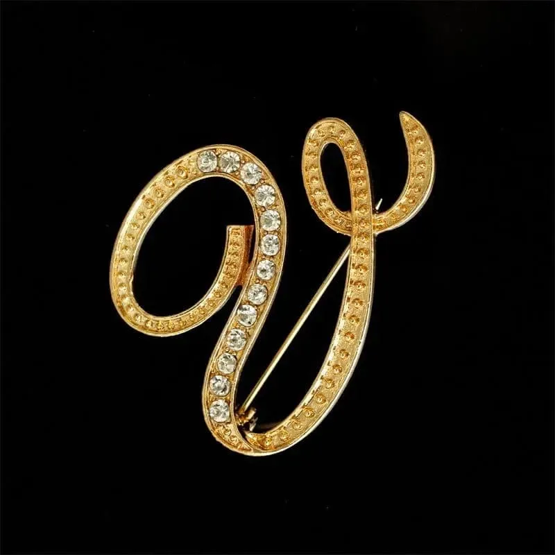26 English Alphabet Brooches With Diamonds - Shine with Elegance 💎