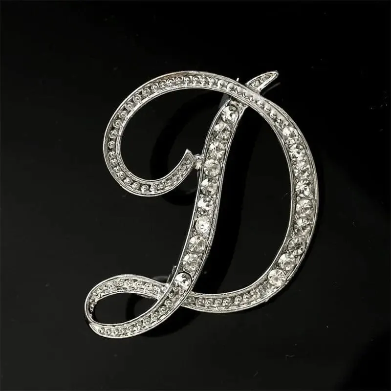 26 English Alphabet Brooches With Diamonds - Shine with Elegance 💎