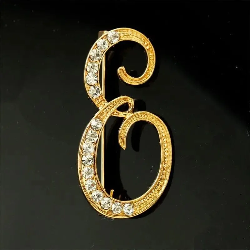 26 English Alphabet Brooches With Diamonds - Shine with Elegance 💎