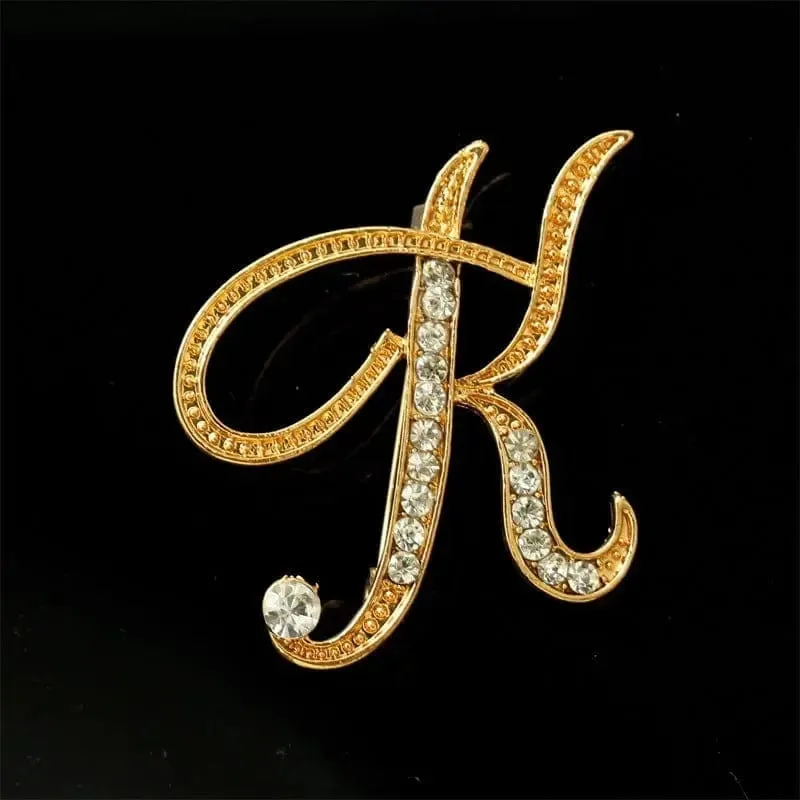 26 English Alphabet Brooches With Diamonds - Shine with Elegance 💎