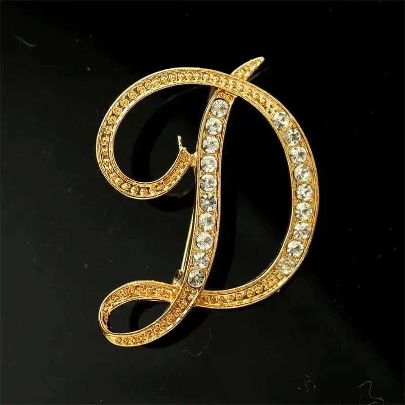 26 English Alphabet Brooches With Diamonds - Shine with Elegance 💎