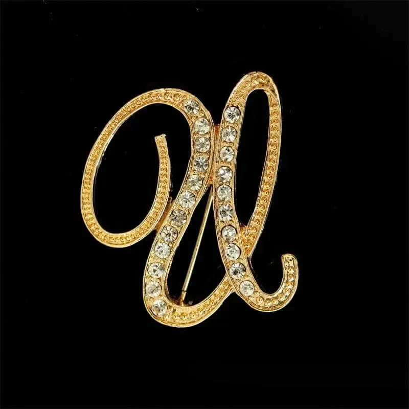 26 English Alphabet Brooches With Diamonds - Shine with Elegance 💎