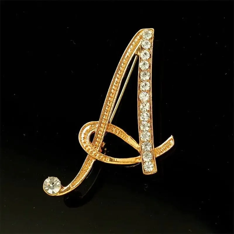 26 English Alphabet Brooches With Diamonds - Shine with Elegance 💎
