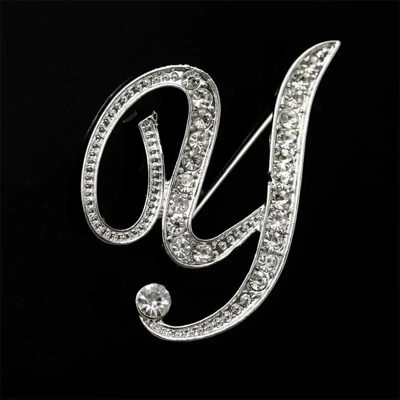 26 English Alphabet Brooches With Diamonds - Shine with Elegance 💎