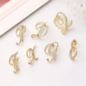 26 English Alphabet Brooches With Diamonds - Shine with Elegance 💎