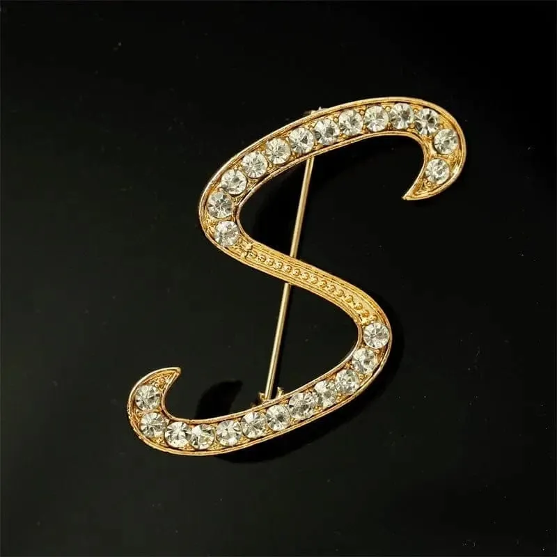 26 English Alphabet Brooches With Diamonds - Shine with Elegance 💎