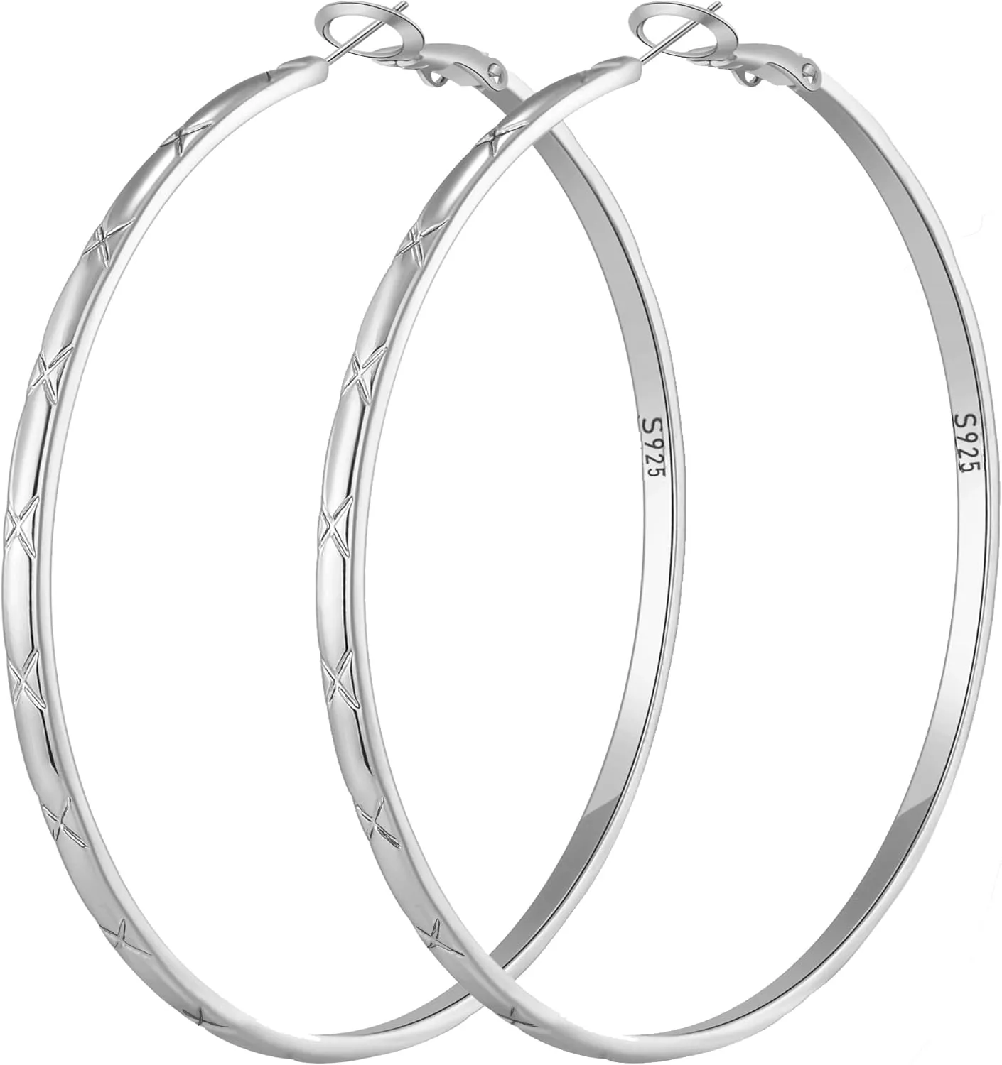 2mm Thin Gold Hoop Earrings For Women Large Gold Hoop Earrings 14K Real Gold Hoop Earrings Hypoallergenic Large Gold Hoops Lightweight Big Gold Hoops