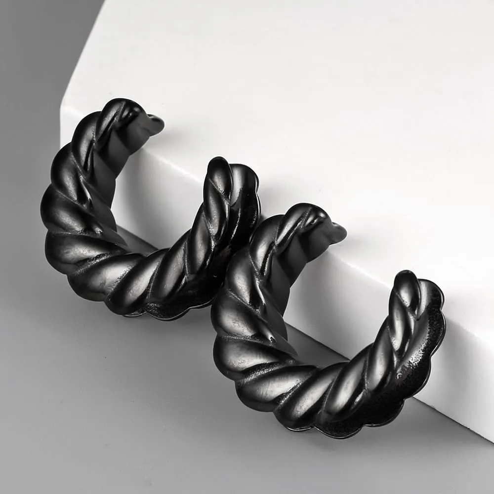 2PCS Classic Saddle Plugs Gauges Tunnels for Stretched Ears, Hypoallergenic 316 Stainless Steel Ear Plugs Tunels Gauuges 8mm-25mm (0G-1") Body Piercing Jewelry for Women Men
