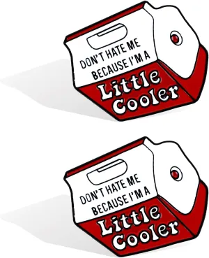 2Pcs Funny Enamel Pins Cartoon Little Cooler Design Red Cute Brooch Pins for Backpacks Badges Lapel Bag Metal Novelty Hat Pins Accessory for Men Women Girls Kids