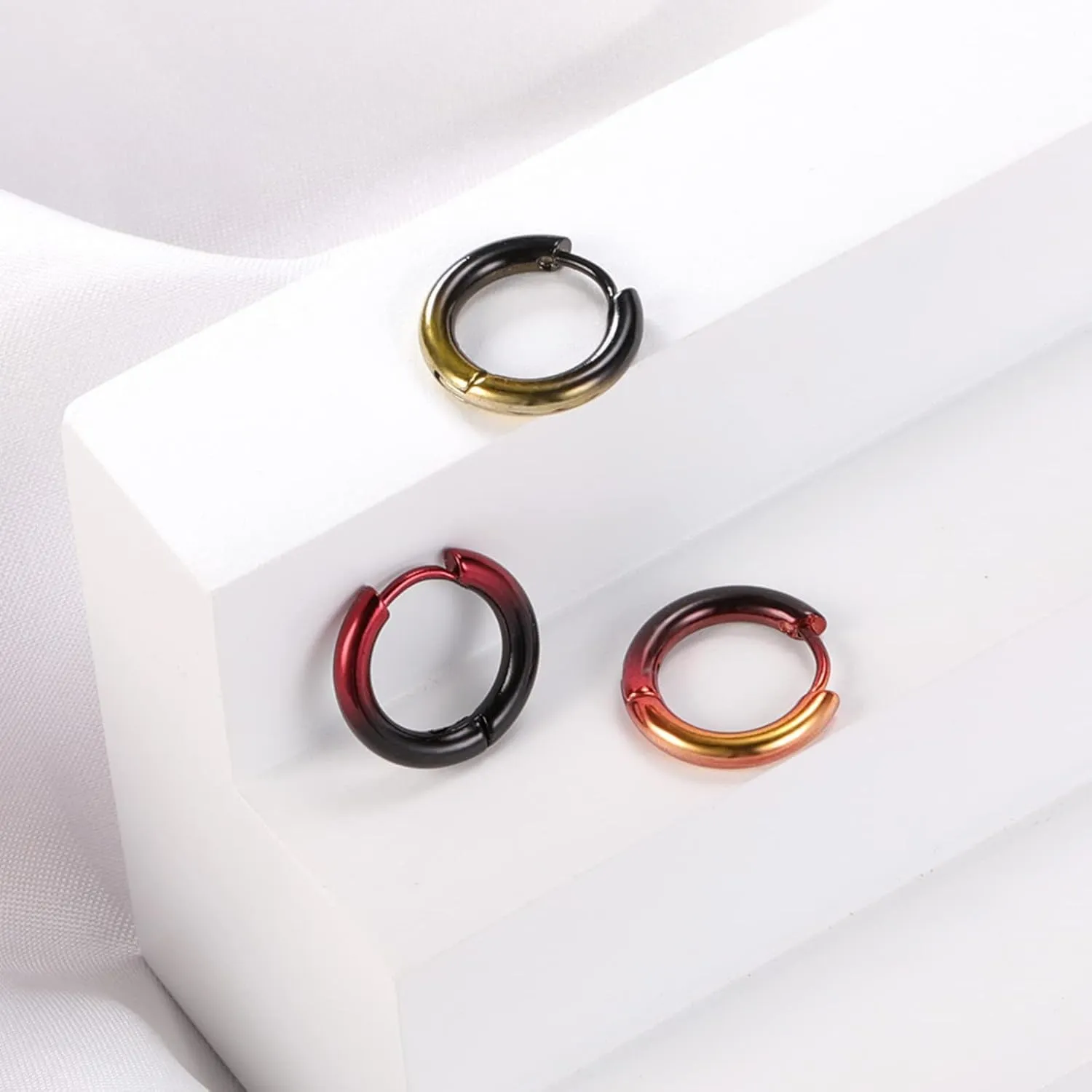 316L Surgical Stainless Steel Huggie Hoop Earrings Set Hypoallergenic Earrings Hoop Cartilage Sleeper Earrings for Men Women Girls