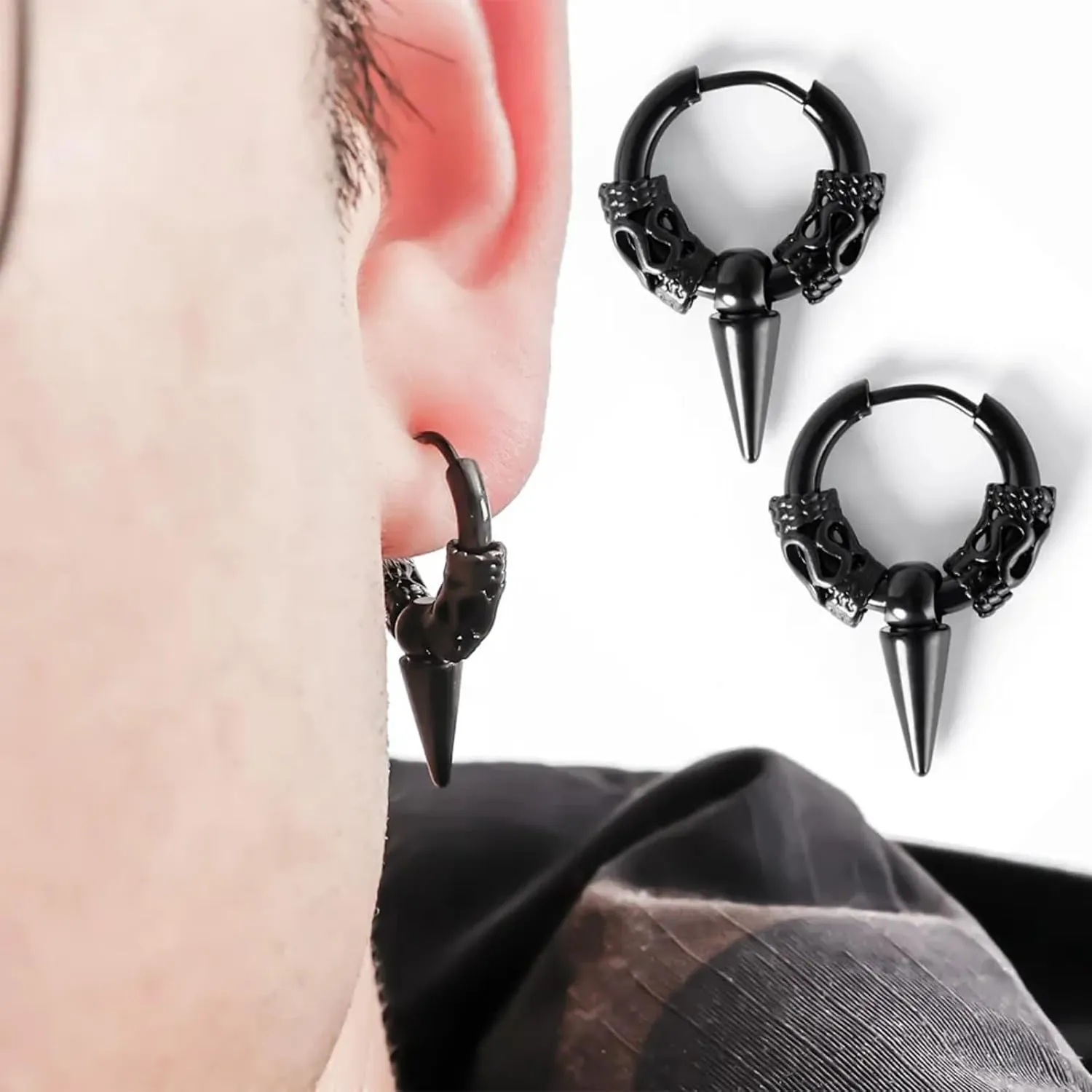 316L Surgical Stainless Steel Huggie Hoop Earrings Set Hypoallergenic Earrings Hoop Cartilage Sleeper Earrings for Men Women Girls