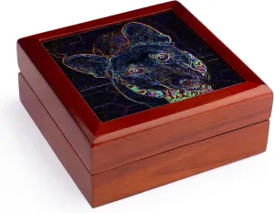 3dRose German Shepherd in Neon Glow, Jewelry Box jb-8093-1