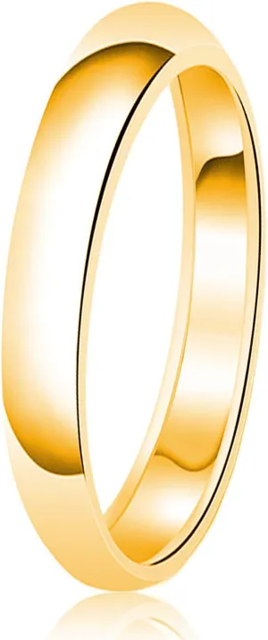 3mm Stainless Steel 316L Classic Plain Wedding Band Ring | High Polished | Personalize Engravings