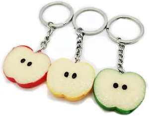 3PCS Mini Creative Fruit Keychain Resin Pendant Key Chain Ring Perfect Souvenir Novelty Child Gift