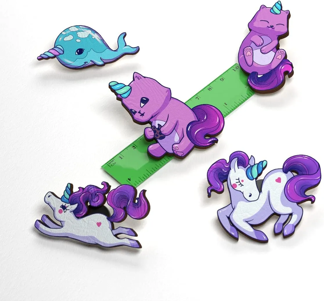 5 PCS Brooch Wooden Pins Set | Cute Badges Pack | Lapel Pin Buttons Jewelry Accessory | Occasion Stylish Charms Decoration | Aesthetic Brooches for Backpack Bookbag Bag Jacket Hat Clothes for DIY | Perfect for Kids Teens Girls Boys Women