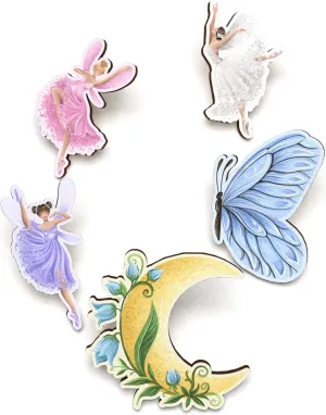 5 PCS Brooch Wooden Pins Set | Cute Badges Pack | Lapel Pin Buttons Jewelry Accessory | Occasion Stylish Charms Decoration | Aesthetic Brooches for Backpack Bookbag Bag Jacket Hat Clothes for DIY | Perfect for Kids Teens Girls