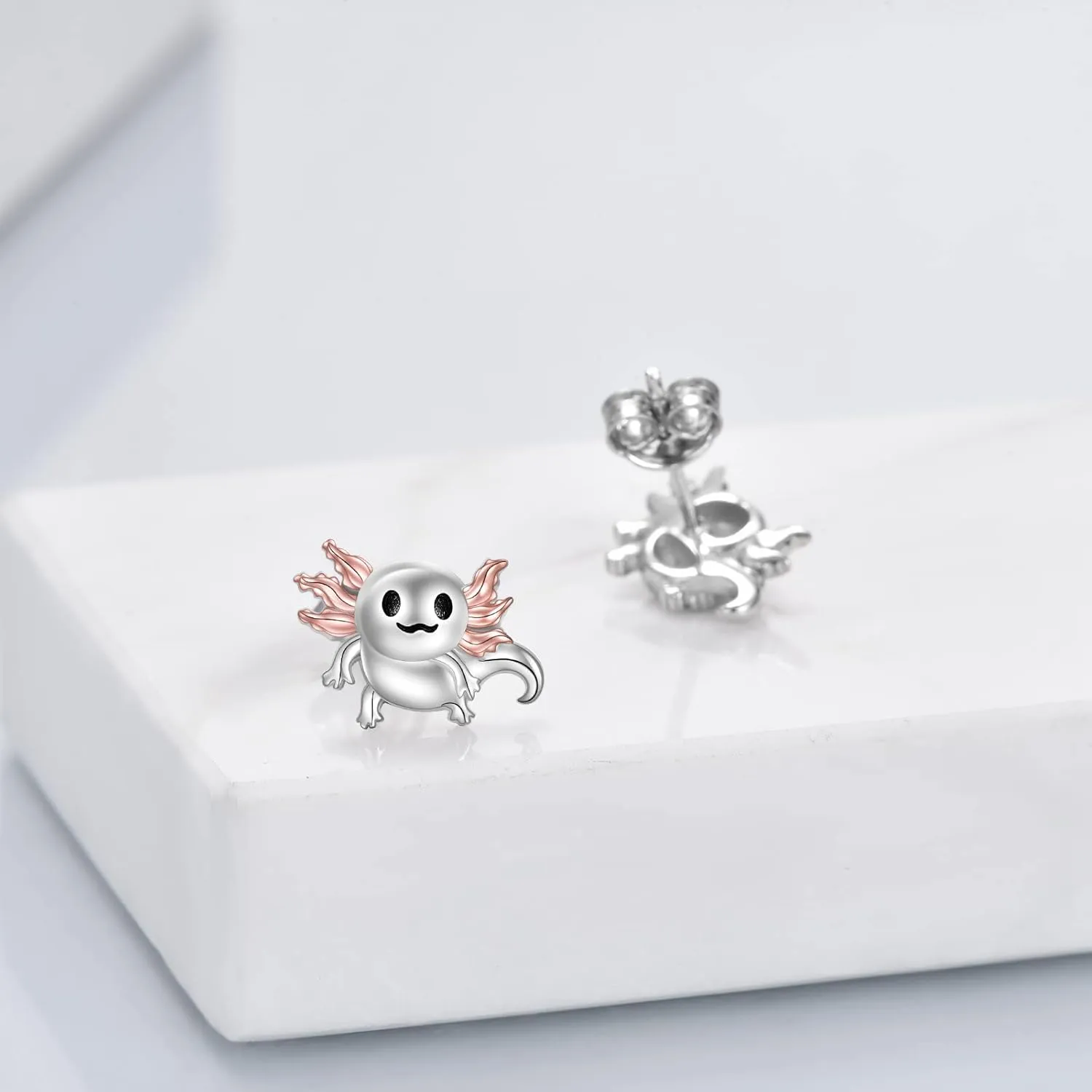 925 Sterling Silver Animal Studs Earrings Cute Red Panda/Highland Cow/Axolotl/Eagle/Zebra/Strawberry Cow/Manatee Studs Jewelry Birthday Gifts for Women