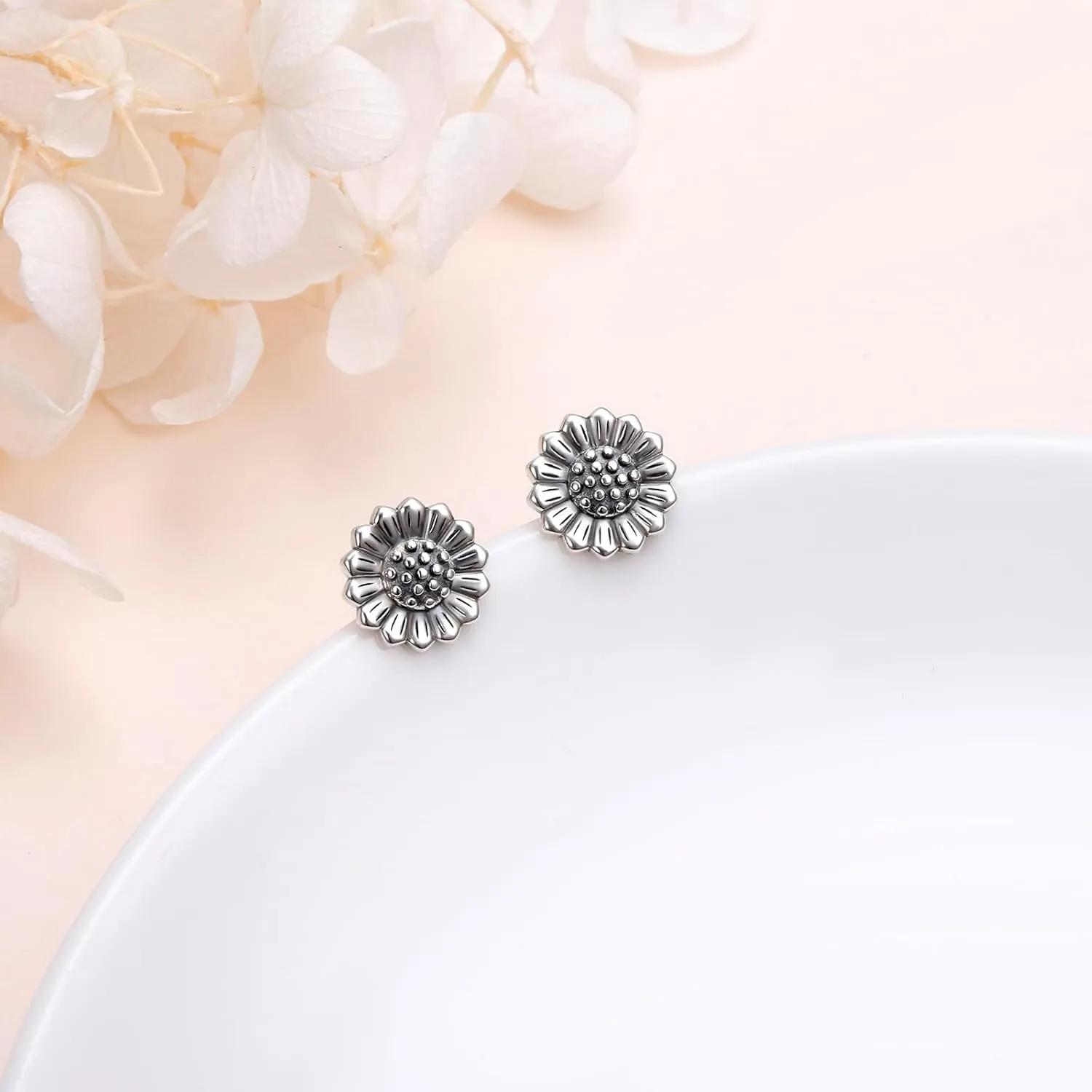925 Sterling Silver Dinosaurs/Lion/Cherry Blossom/Camellia Earrings Cubic Zircon Flower Animals Earring For Women Cute Decoration Hypoallergenic Jewelry Birthday Valentine's Day Christmas