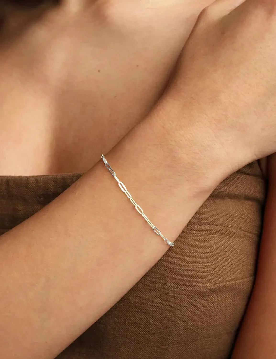 925 Sterling Silver Paperclip Chain Bracelet 3/4/5mm Silver Bracelet for Women Men Silver Bracelet 6.5-9 Inches