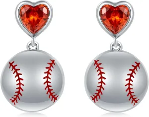 925 Sterling Silver Volleyball Stud Earrings for Women Hypoallergenic Volleyball Baseball Football Ear Studs Sports Earrings Studs for Volleyball Lover Volleyball Jewelry Gift