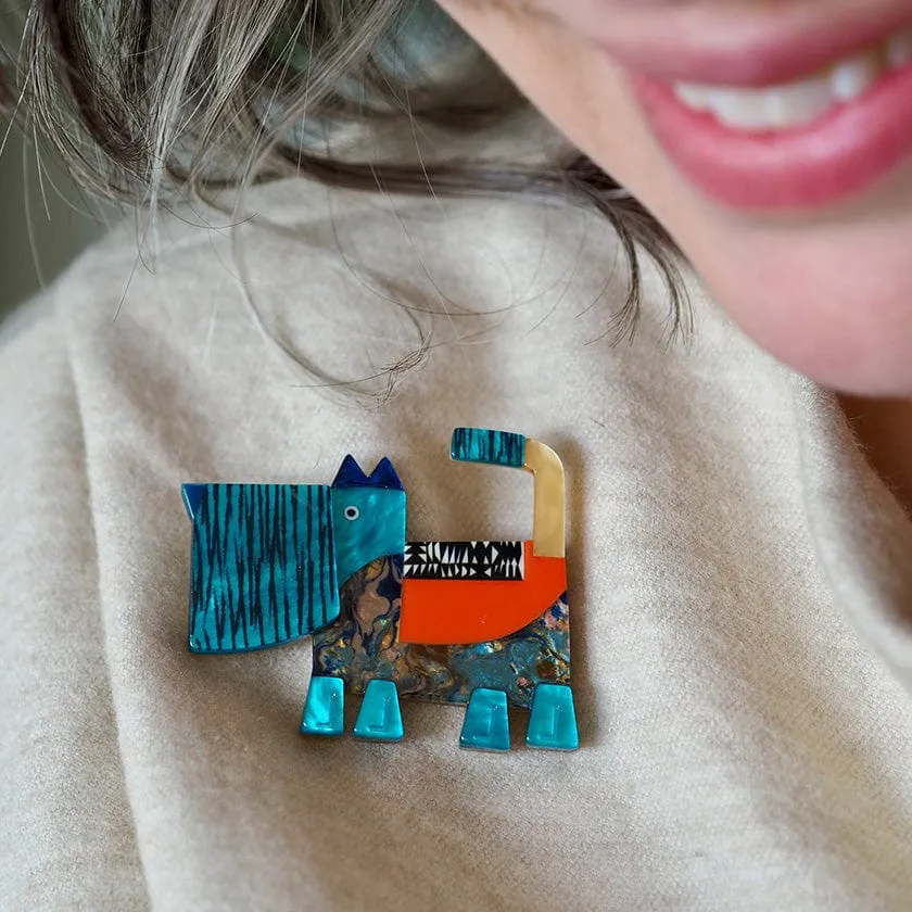 A Scottie Named Woof Brooch